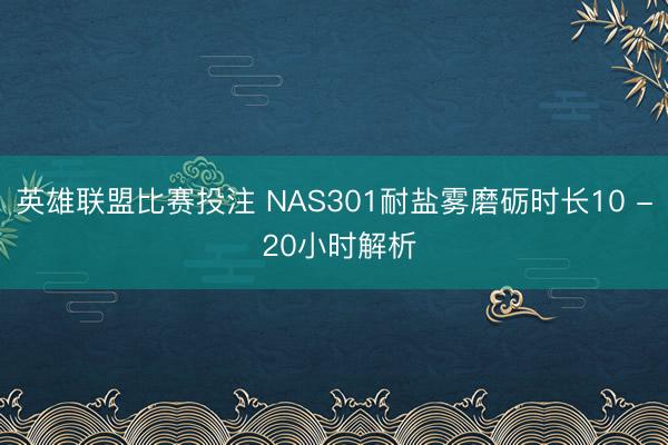 英雄联盟比赛投注 NAS301耐盐雾磨砺时长10 - 20小时解析