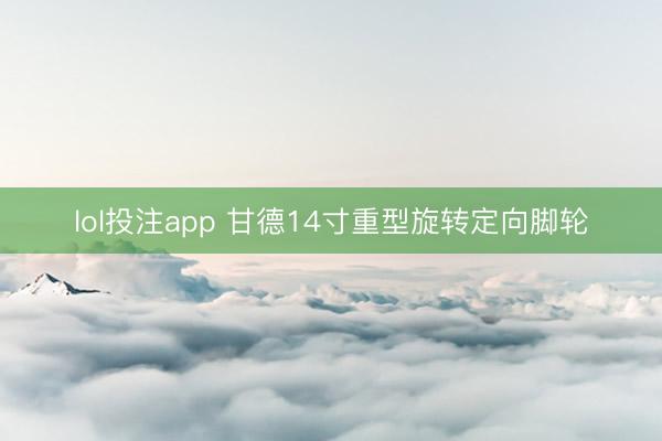 lol投注app 甘德14寸重型旋转定向脚轮