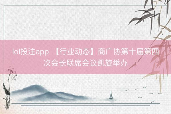 lol投注app 【行业动态】商广协第十届第四次会长联席会议凯旋举办