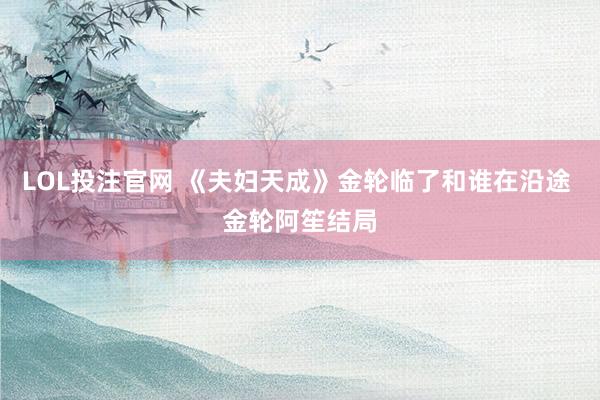 LOL投注官网 《夫妇天成》金轮临了和谁在沿途 金轮阿笙结局
