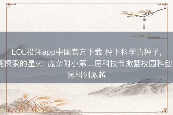 LOL投注app中国官方下载 种下科学的种子， 点亮探索的星火: 庞杂附小第二届科技节掀翻校园科创激越