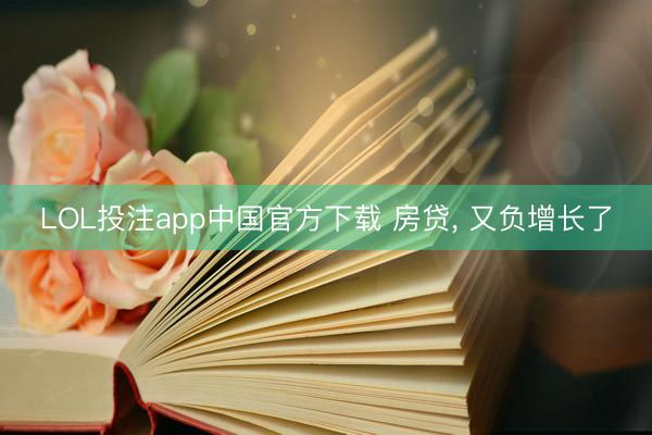 LOL投注app中国官方下载 房贷， 又负增长了