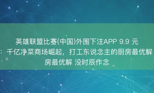 英雄联盟比赛(中国)外围下注APP 9.9 元快手菜爆红：千亿净菜商场崛起，打工东说念主的厨房最优解 没时辰作念