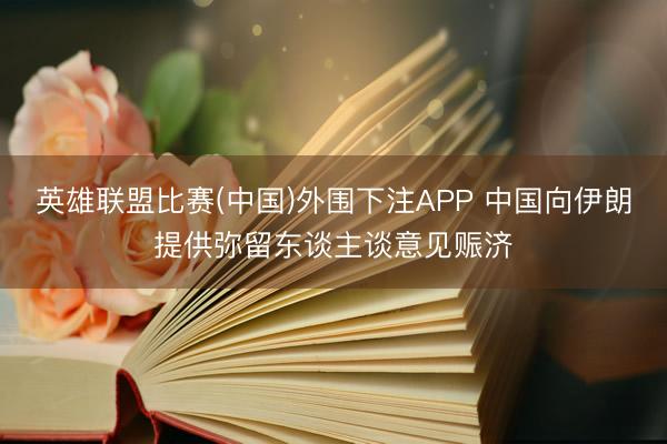 英雄联盟比赛(中国)外围下注APP 中国向伊朗提供弥留东谈主谈意见赈济
