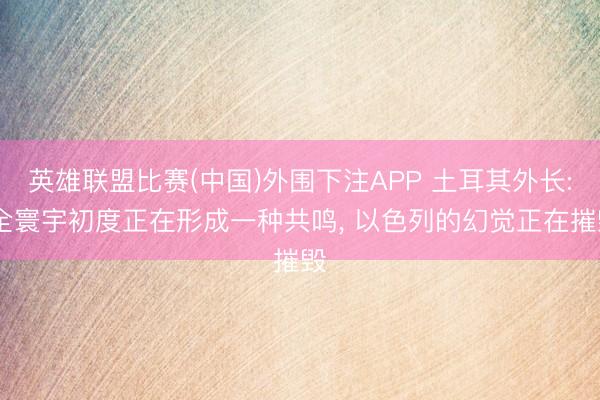 英雄联盟比赛(中国)外围下注APP 土耳其外长: 全寰宇初度正在形成一种共鸣， 以色列的幻觉正在摧毁