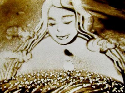 沙画火柴天堂 小熊入林的纯艺术之旅