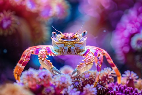 蟹类海鲜水产 一幅由沙画描绘的摄影图景