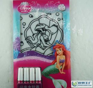 专柜正版迪士尼儿童DIY金粉画批发 公主沙画DS-1582的玩具魅力